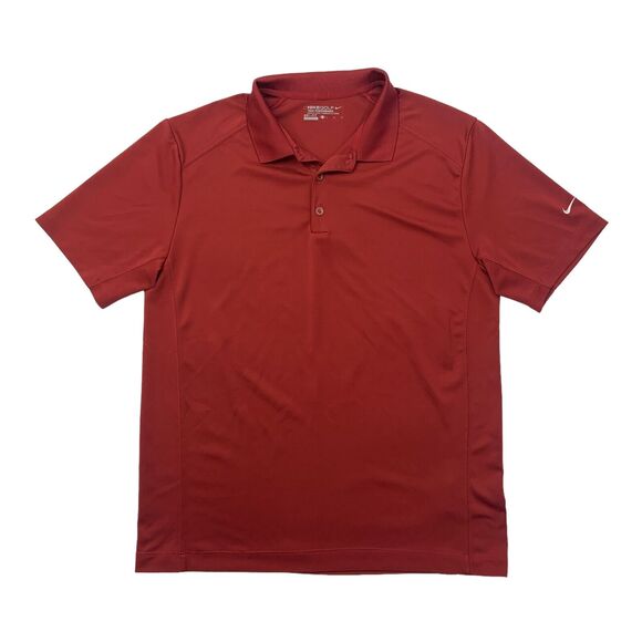 Nike Golf Shirt Men L Red Tour Performance Lightweight Short Sleeve Dri Fit Polo - Picture 1 of 12